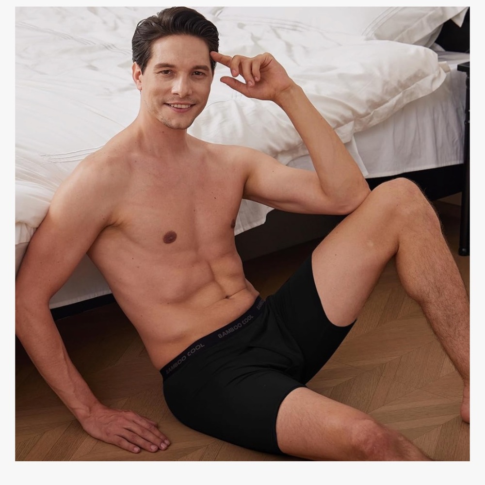 BAMBOO COOL MEN’S ULTRA BREATHABLE BOXER BRIEFS COMFORT FLEXIBLE WAISTBAND